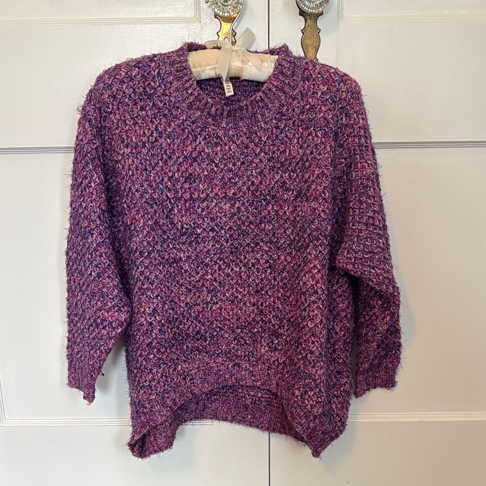 Cozy Purple Knit Women's Sweater